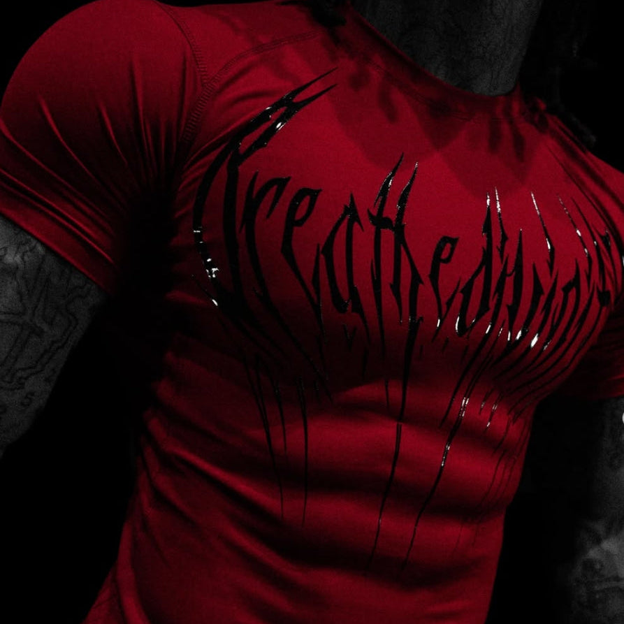 Void Tech™ Venom Texture short sleeve compression Midnight